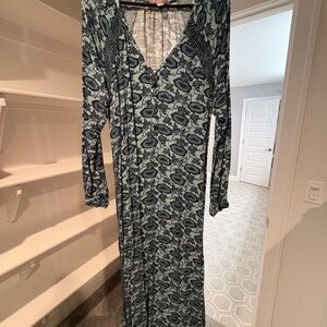 Knox Rose Blue Floral Long Sleeve Dress